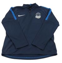 Tmavomodro-modré sportovní triko s potiskem Nike