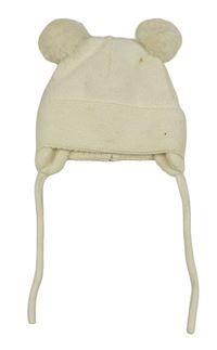 Smetanová čepice s bambulemi H&M