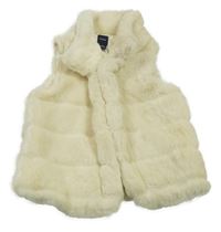 Smetanová kožešinová podšitá vesta GAP