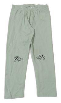 Zelenkavé legíny s želvami H&M