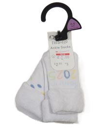 Nové - 2x teplé ponožky - s číslem + puntíkaté F&F