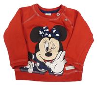 Červená mikina s Minnie Disney