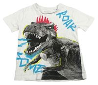 Bílé tričko s dinosaurem Next 
