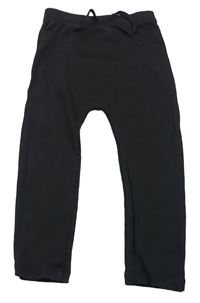 Antracitové žebrované tepláky Matalan