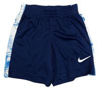 Tmavomodro-bílé funkční sportovní kraťasy Nike