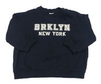 Tmavomodrá mikina s nápisem H&M