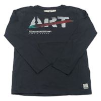 Tmavomodré triko s nápisem Garcia Jeans
