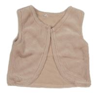 Světlerůžová chlupatá vesta 