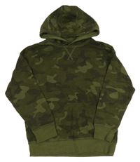 Khaki army mikina s kapucí Primark