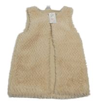 Nové - Pudrová kožešinová podšitá vesta Pepco