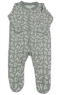 Šedý overal s písmenky