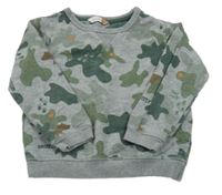 Šedo-zelená army mikina John Lewis 