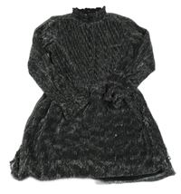 Černo-stříbrné šaty We