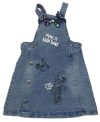 Světlemodré riflové laclové šaty s Minnie Disney 