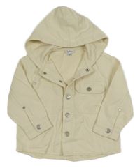 Smetanová riflová bunda s kapucí Fagottino
