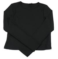 Černé žebrované crop triko Primark