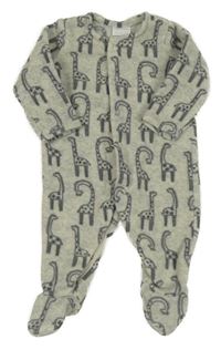 Šedý fleecový overal se žirafami F&F