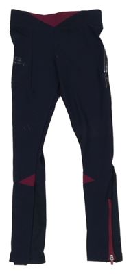 Nové - Tmavomodro-růžové běžecké kalhoty Kalenji