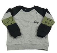 Šedo-černá mikina s autem F&F