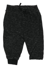 Černo-šedé melírované tepláky Nutmeg