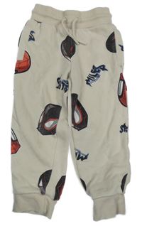 Béžové tepláky se Spider-manem 