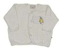 Nové - Bílá propínací mikina s ptáčkem Early Days