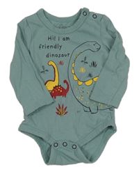 Zelenošedé body s dinosaury So Cute