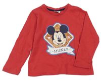 Červené triko s Mickeym Disney