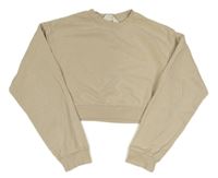 Béžová crop mikina H&M