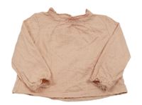 Broskvová žebrovaná halenka OKaïdi