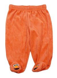 Tmavooranžové sametové polodupky - Elmo 