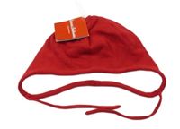 Nové - červená pletená zavazovací čepice Hanna Andersson