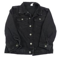 Nové - černá riflová bunda s límečkem LC WaiKIKI