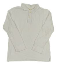 Bílé mikinotriko s výšivkou a límečkem ZARA