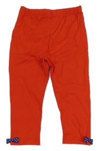 Červené legíny s mašlemi