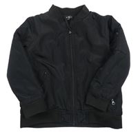 Černý šusťákový přechodový bomber TEX