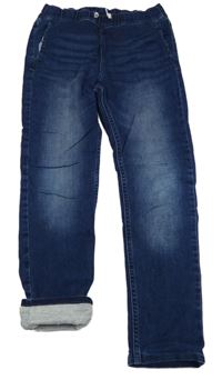 Tmavomodré podšité rifle H&M