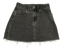 Černošedá riflová sukně DENIM365