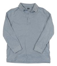 Světlemodré melírované mikinotriko s límečkem F&F