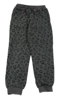 Tmavošedo-černé vzorované tepláky Nutmeg