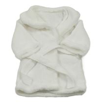 Bílý plyšový župan