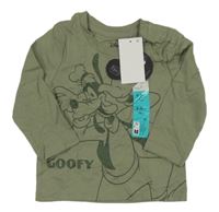 Nové - khaki triko s Goofym PRIMARK