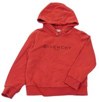 Červená mikina s logem a kapucí Givenchy 