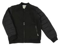 Černý šusťákový zateplený bomber RIVER ISLAND