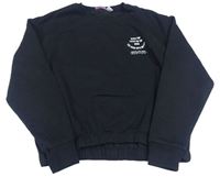 Černá crop mikina s nápisem Pepperts
