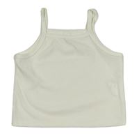 Bílý žebrovaný crop top shein