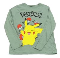 Zelenošedé triko s Pikachu Primark