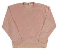 Starorůžová plyšová mikina s nápisem M&S