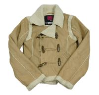 Béžová semišová zateplená bunda