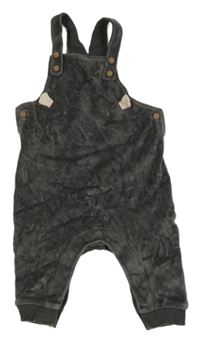 Tmavošedé sametové laclové tepláky s koalou M&S